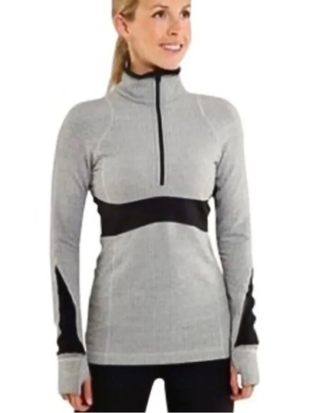 Lululemon Run Full Tilt Marathon pullover 1/4 zip herringbone tweed look